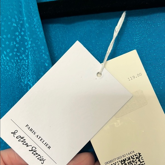 Shimmery Glam Diva Blue Wrap Dress - Picture 3 of 6